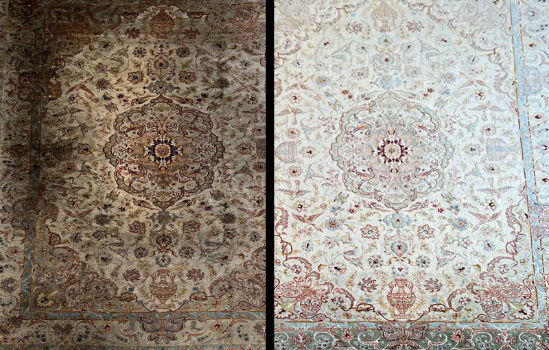 rug washing before after